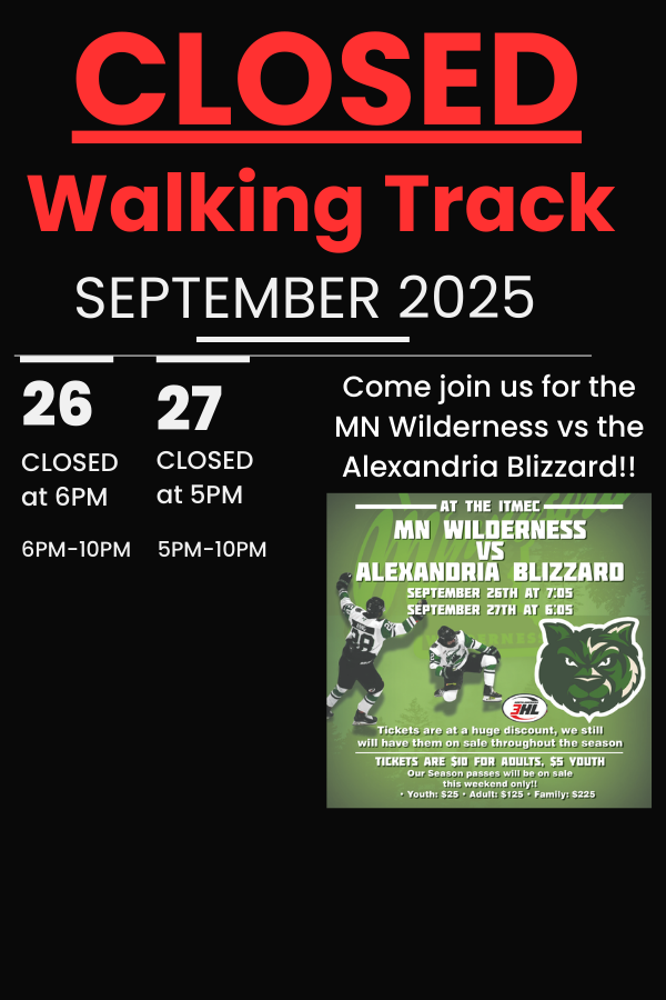 CLOSED Walking Track @ 6PM