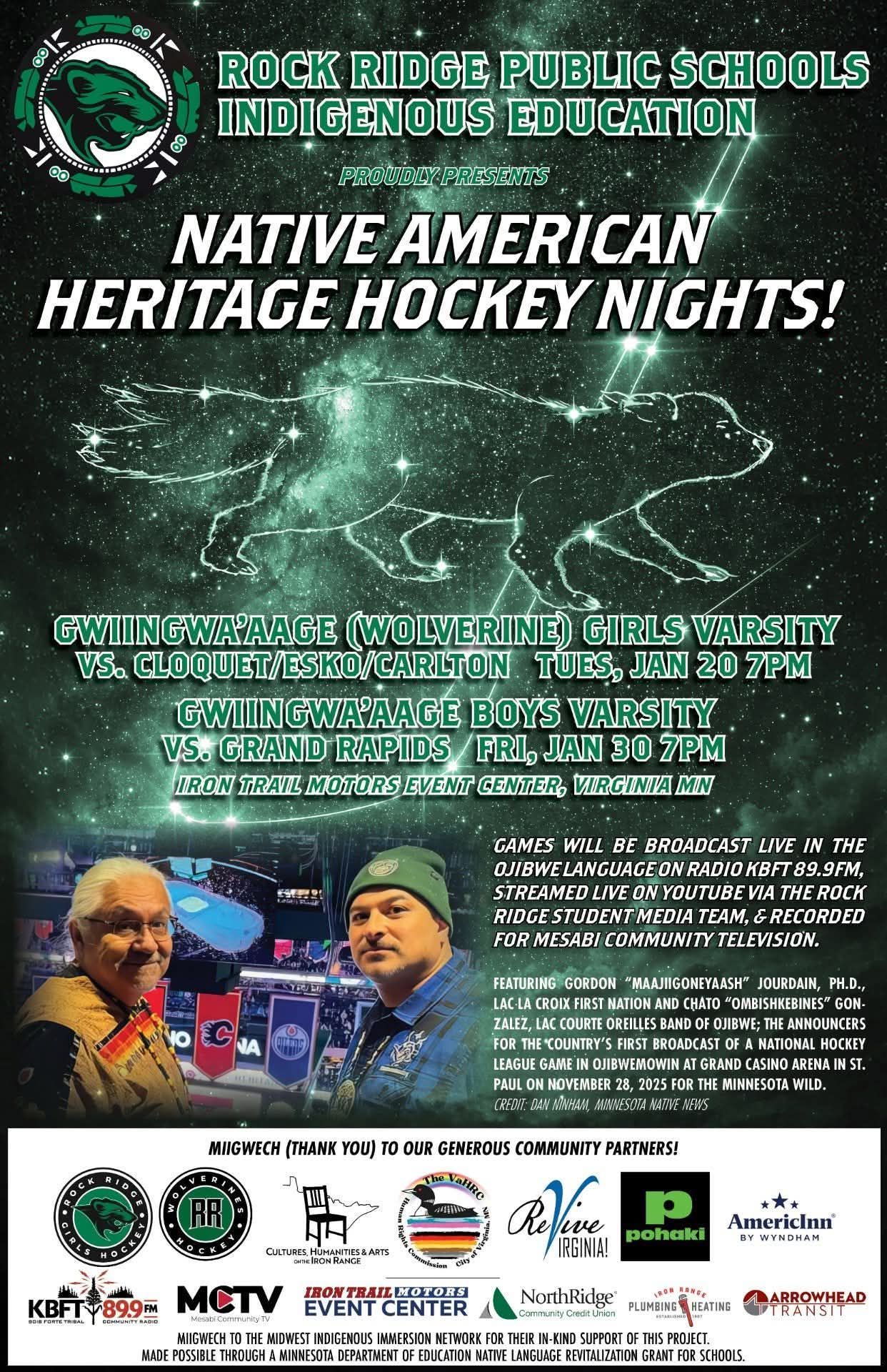 Native American Heritage Hockey Nights