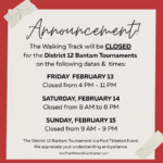 Walking Track Closed - 02/13/2026