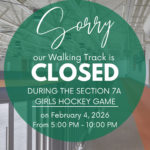 Walking Track Closed on 02/04/2026