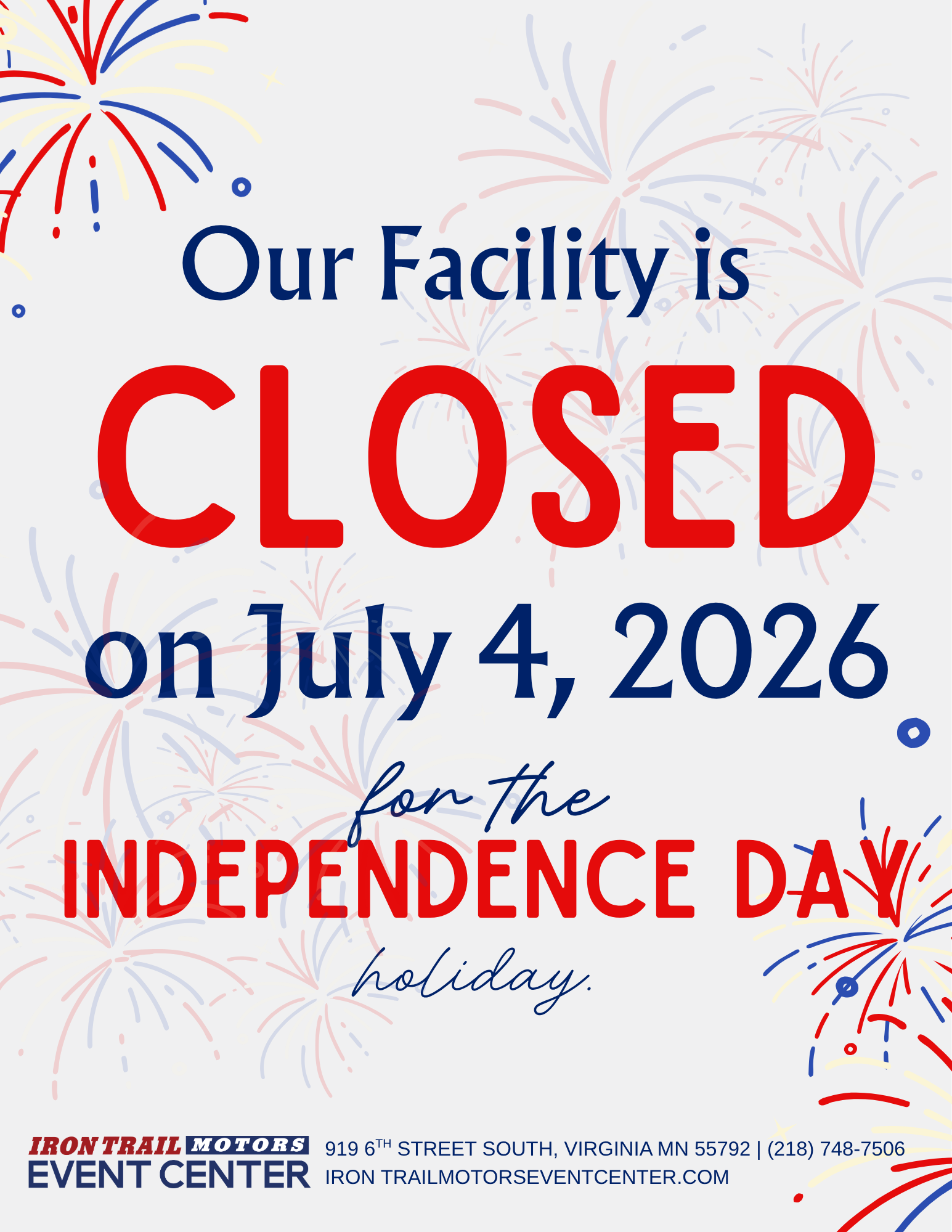 Closed for 4th of July