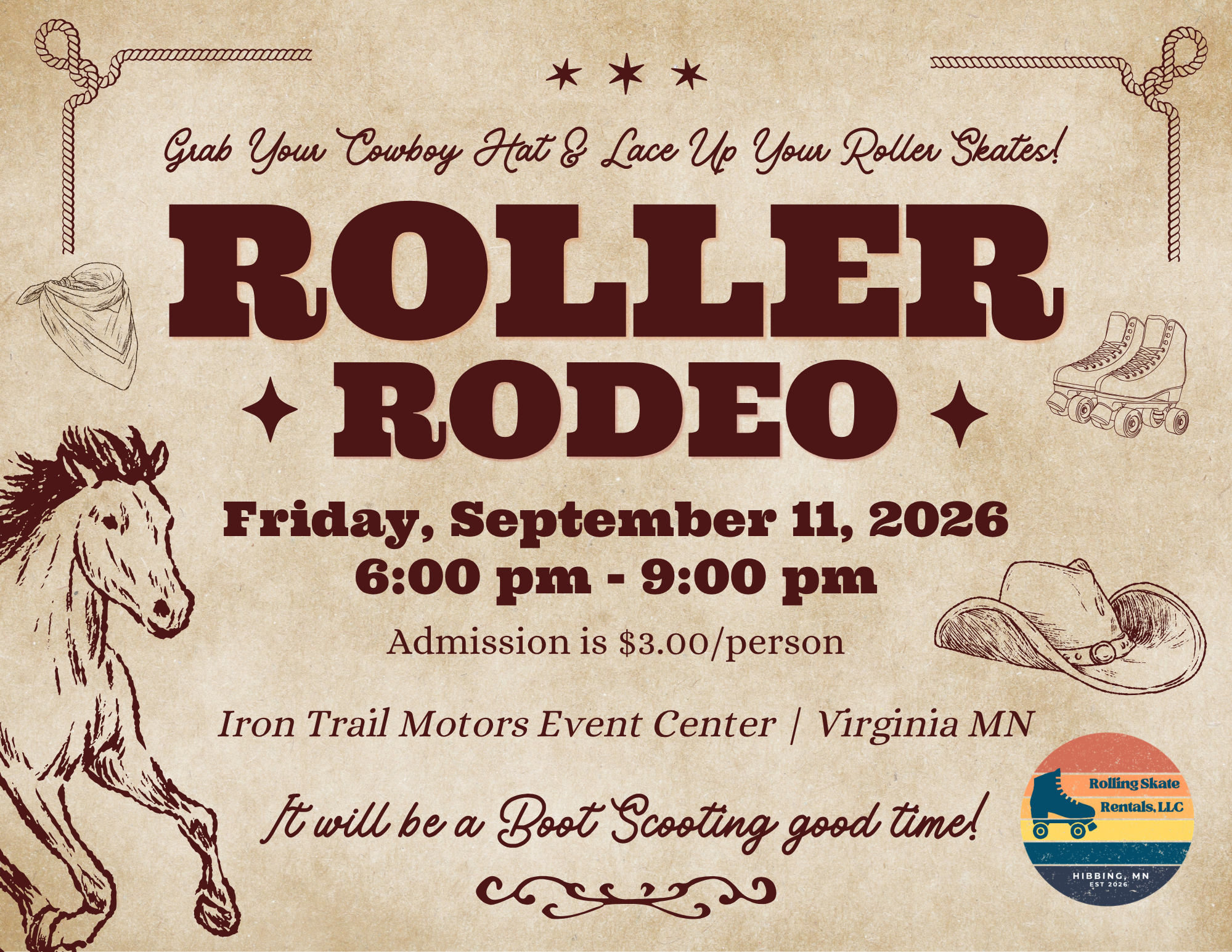 Roller Rodeo - Country Themed Roller Skating Event!