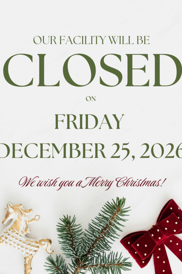Facility Closed for Christmas Day