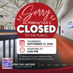 WALKING TRACK CLOSURE TODAY