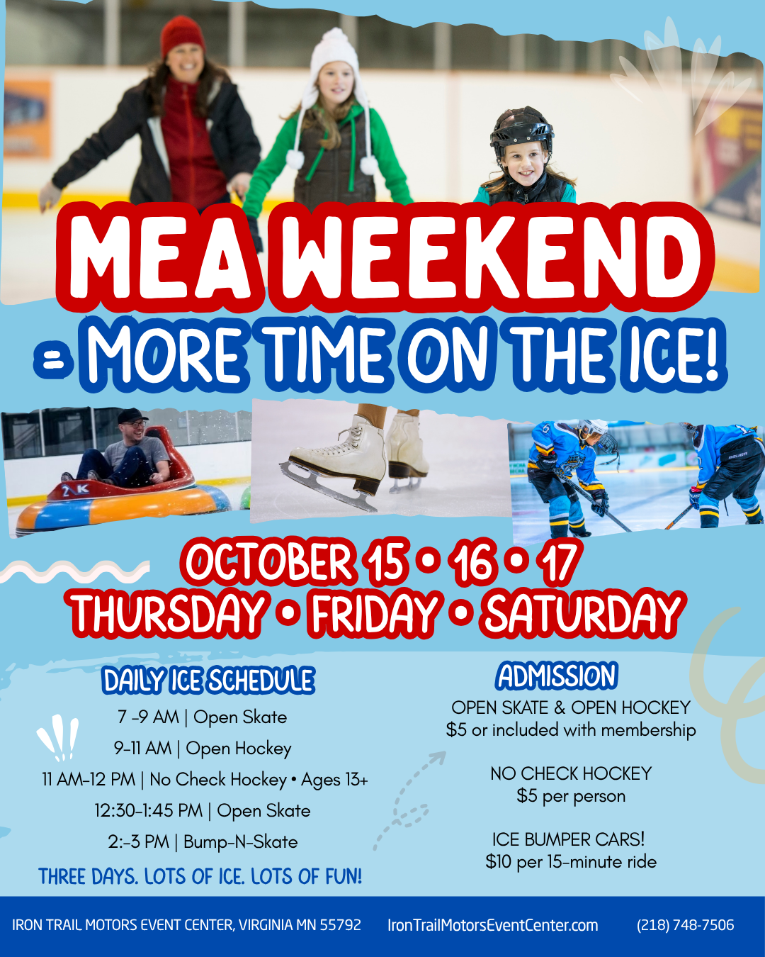 MEA Weekend Ice Schedule