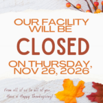 Facility Closed for Thanksgiving