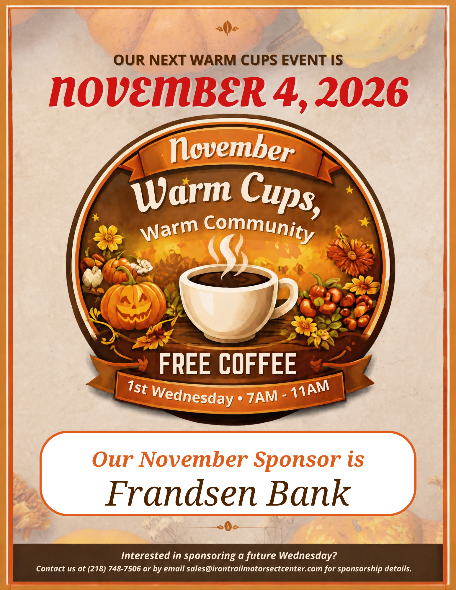 Warm Cups, Warm Community - November
