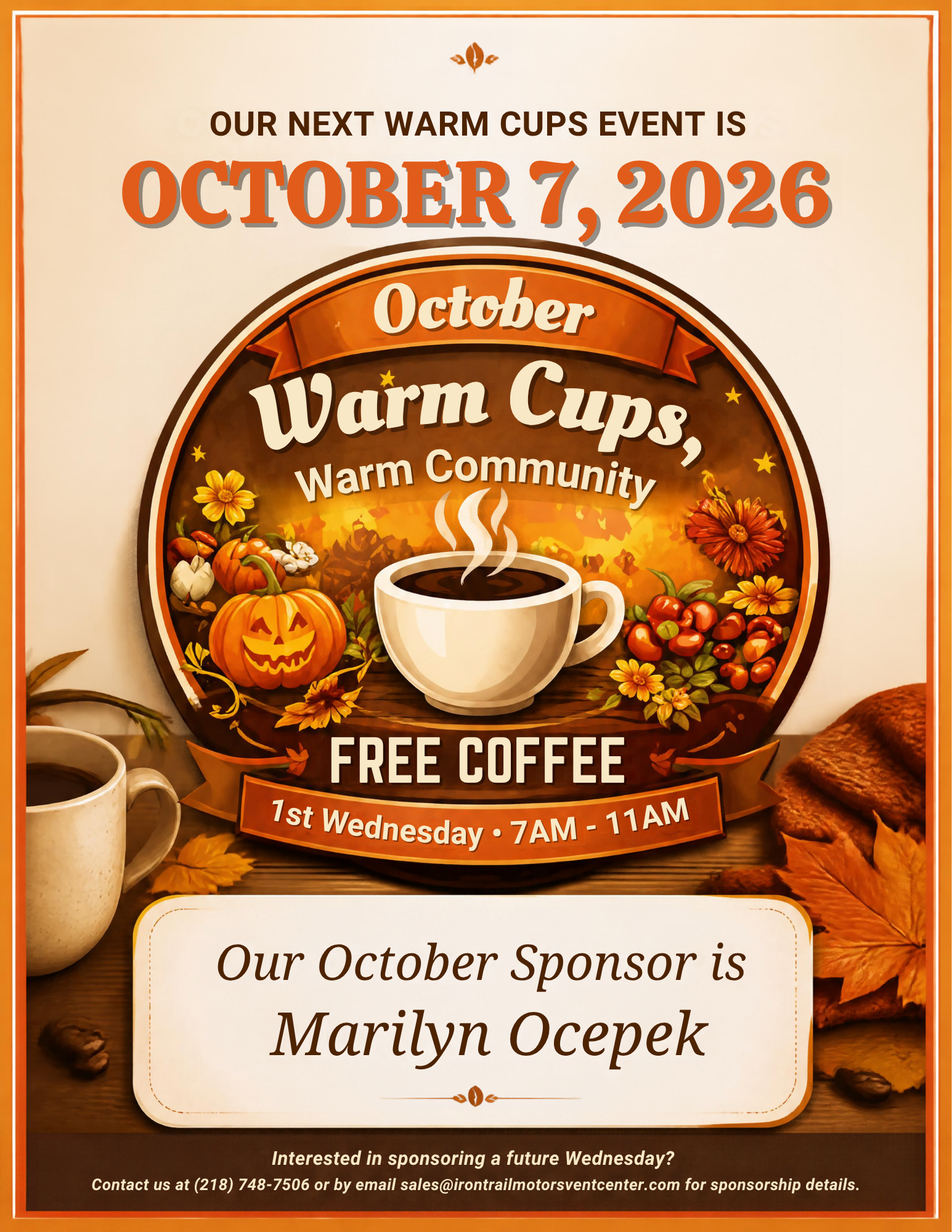Warm Cups, Warm Community - October